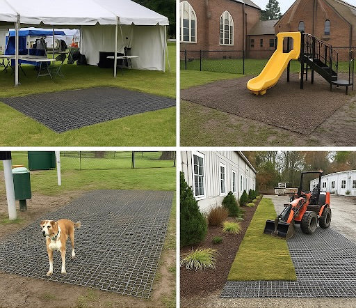 Commercial & Community Uses: How Mud Control Grids Solve Mud Problems Beyond Backyards